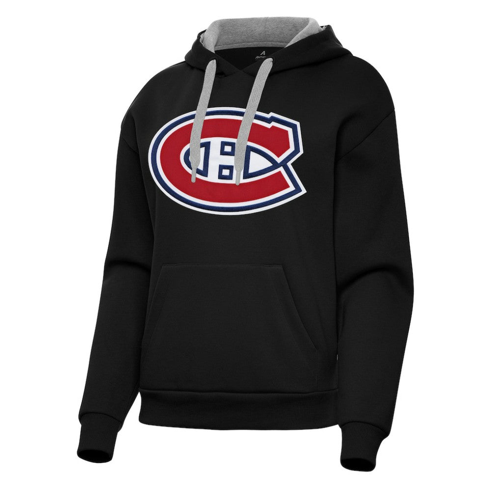 Montreal Canadiens Antigua Women's Victory Pullover Hoodie Black