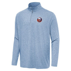 New York Islanders Antigua Hunk Quarter-Zip Top Heather Aqua