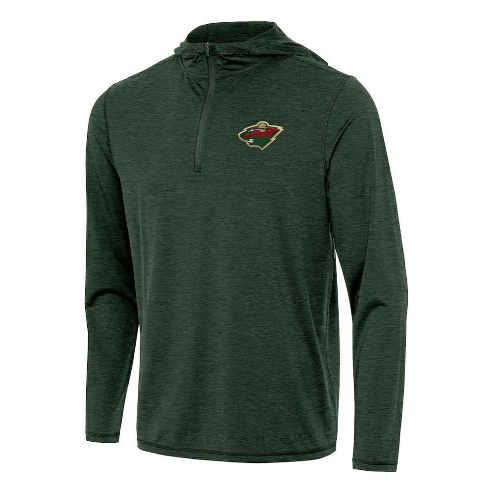 Minnesota Wild Antigua Tidy Quarter-Zip Hoodie Hunter Green
