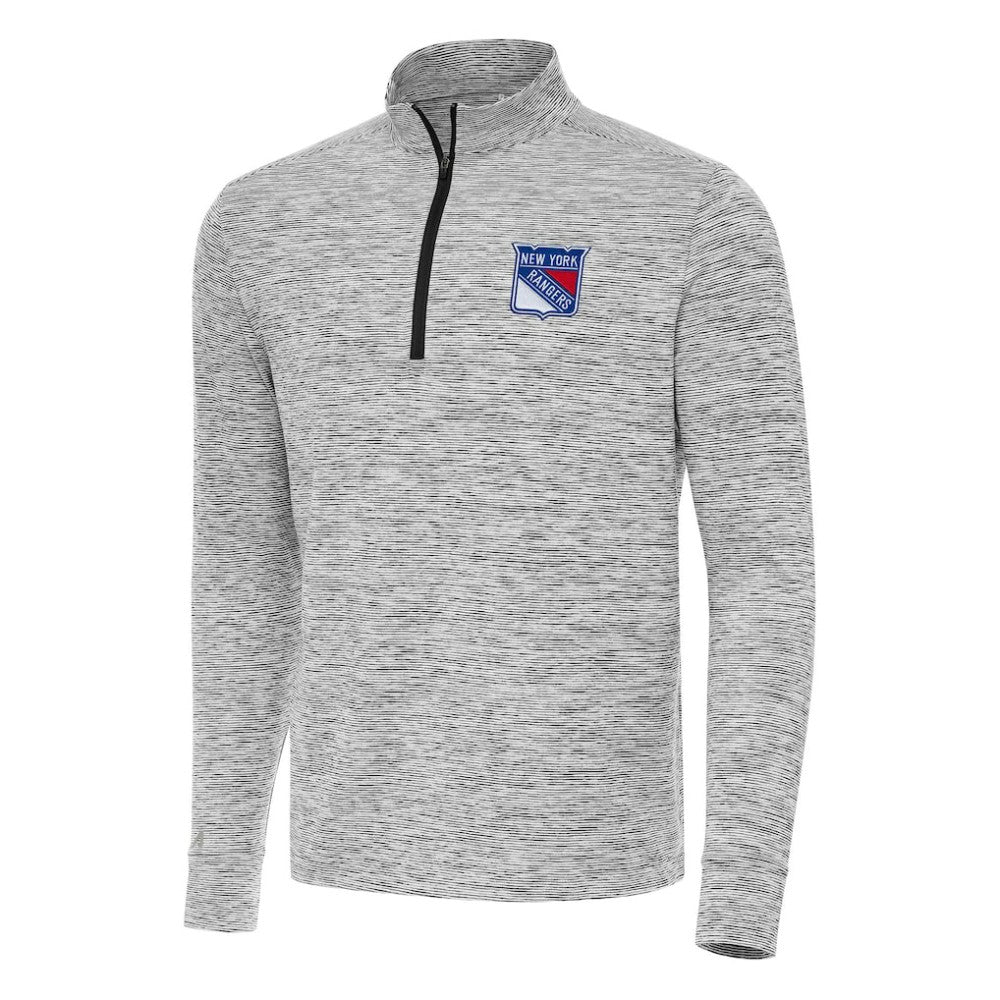 New York Rangers Antigua Cause Quarter-Zip Top Black