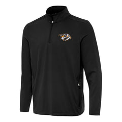 Nashville Predators Antigua Perilous Quarter-Zip Sweatshirt Black