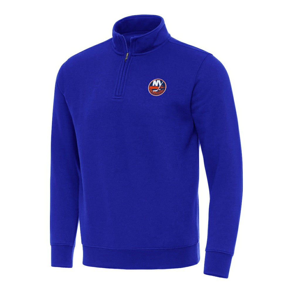New York Islanders Antigua Victory Quarter-Zip Mock Sweatshirt Royal