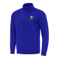 New York Islanders Antigua Victory Quarter-Zip Mock Sweatshirt Royal