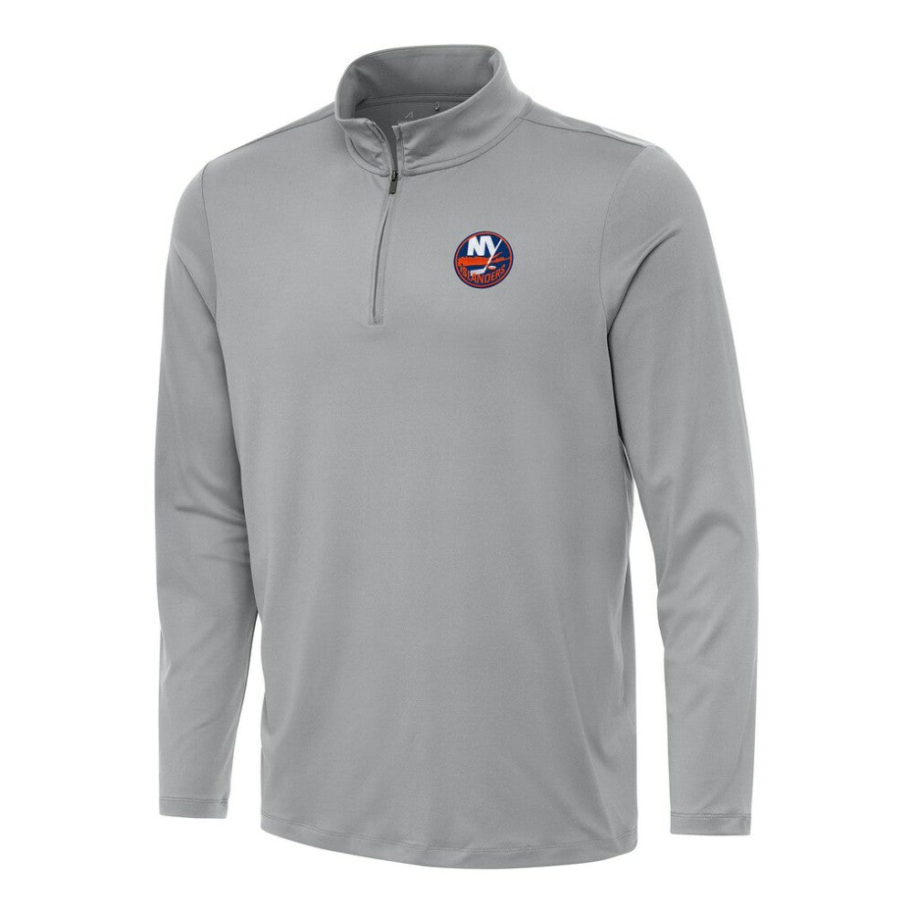 New York Islanders Antigua Reprocess Quarter-Zip Top Gray