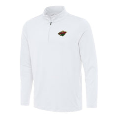 Minnesota Wild Antigua Reprocess Quarter-Zip Top White