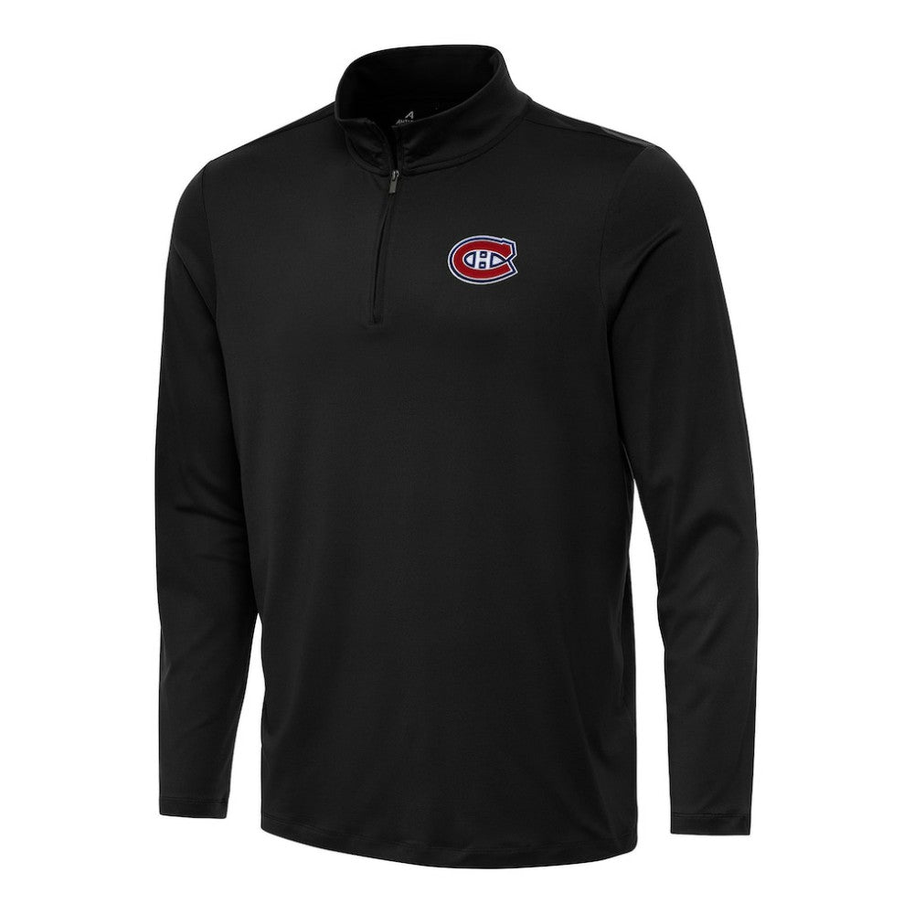 Montreal Canadiens Antigua Reprocess Quarter-Zip Top Black
