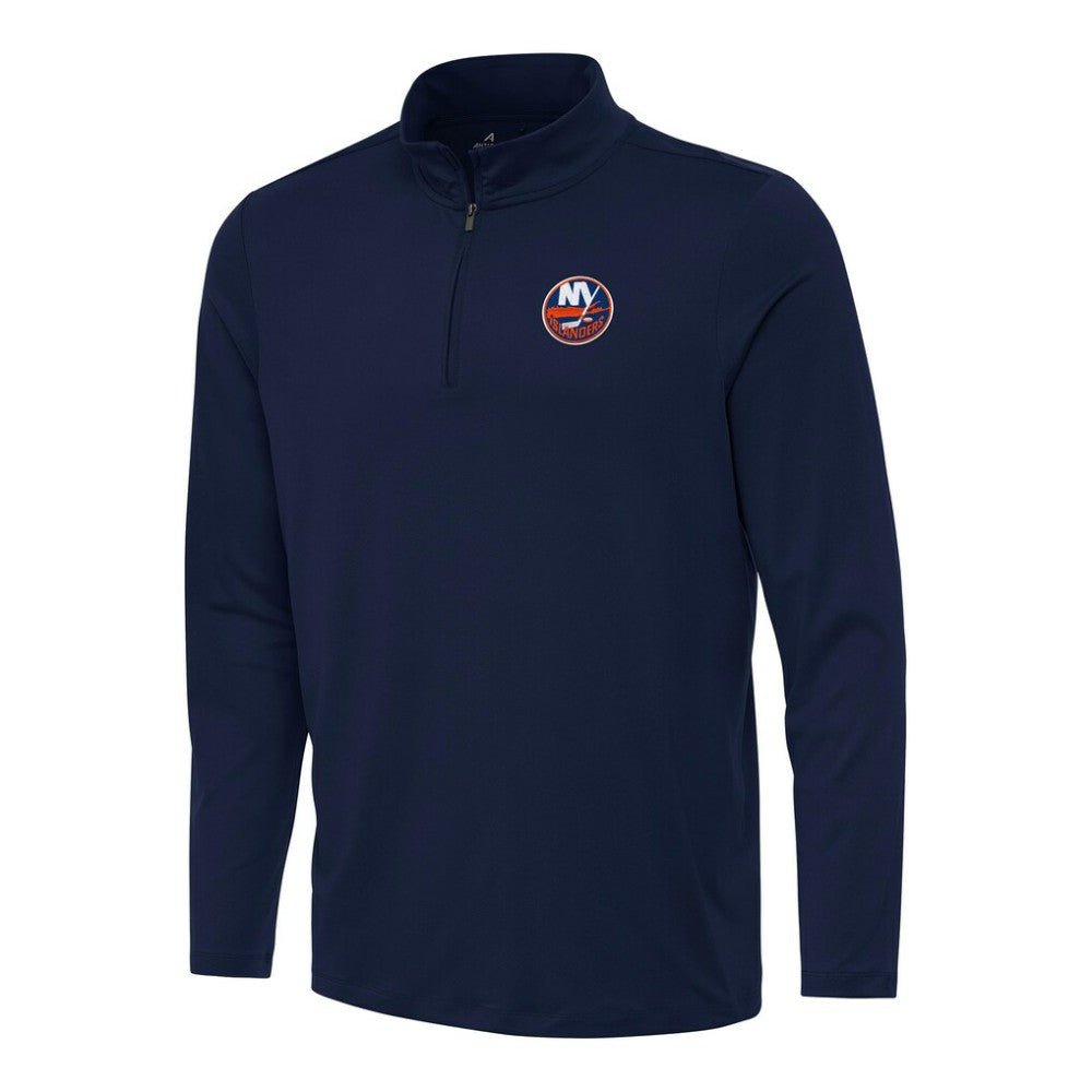New York Islanders Antigua Reprocess Quarter-Zip Top Navy