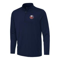New York Islanders Antigua Reprocess Quarter-Zip Top Navy