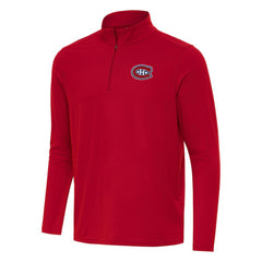 Montreal Canadiens Antigua Intent Quarter-Zip Top Red