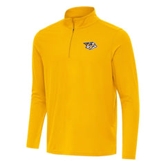 Nashville Predators Antigua Intent Quarter-Zip Top Gold