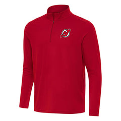 New Jersey Devils Antigua Intent Quarter-Zip Top Red