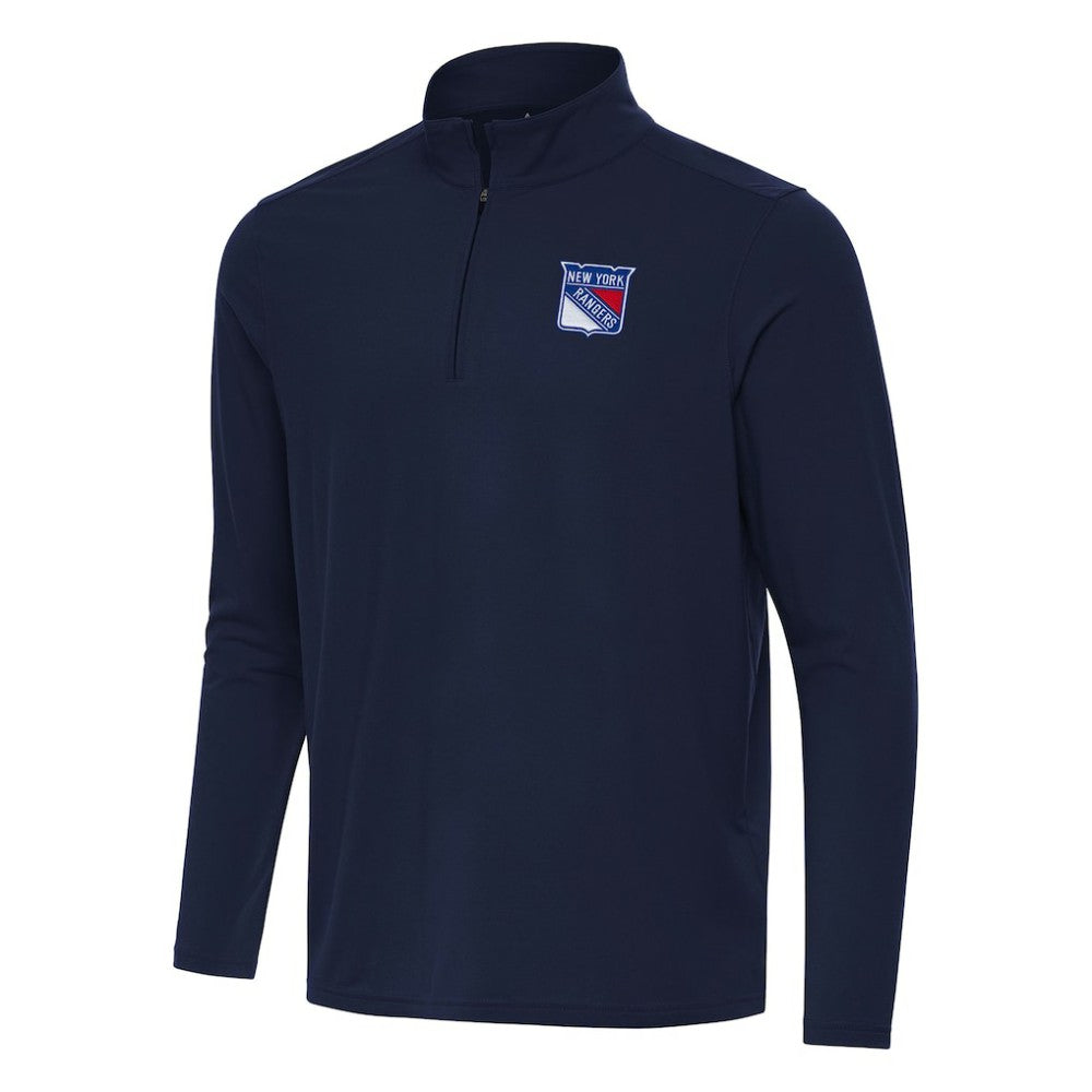 New York Rangers Antigua Intent Quarter-Zip Top Navy