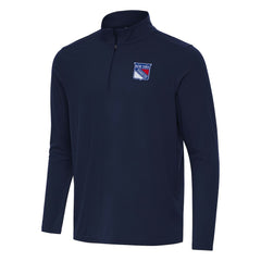 New York Rangers Antigua Intent Quarter-Zip Top Navy