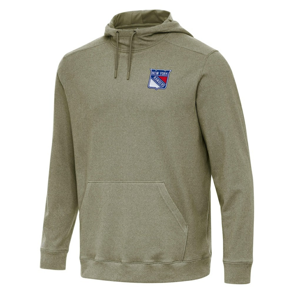 New York Rangers Antigua Cloud Pullover Hoodie Olive