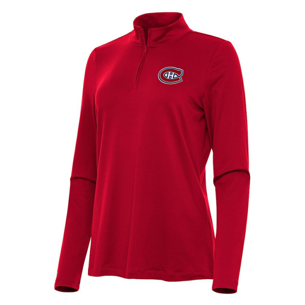 Montreal Canadiens Antigua Women's Reprocess Quarter-Zip Top Red