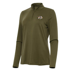 Nashville Predators Antigua Women's Reprocess Quarter-Zip Top Olive