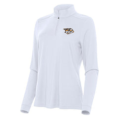 Nashville Predators Antigua Women's Intent Quarter-Zip Top White
