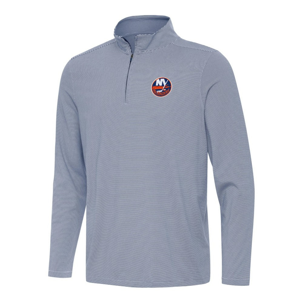New York Islanders Antigua Twine Quarter-Zip Top Navy