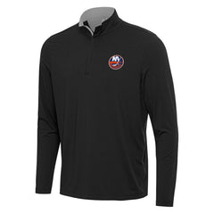 New York Islanders Antigua Content Quarter-Zip Pullover Top Black/Gray