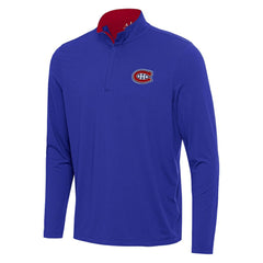 Montreal Canadiens Antigua Content Quarter-Zip Pullover Top Blue/Red