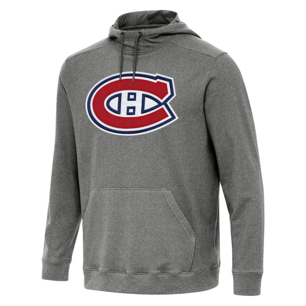 Montreal Canadiens Antigua Cloud Pullover Hoodie Heather Black