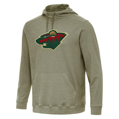 Minnesota Wild Antigua Cloud Pullover Hoodie Olive