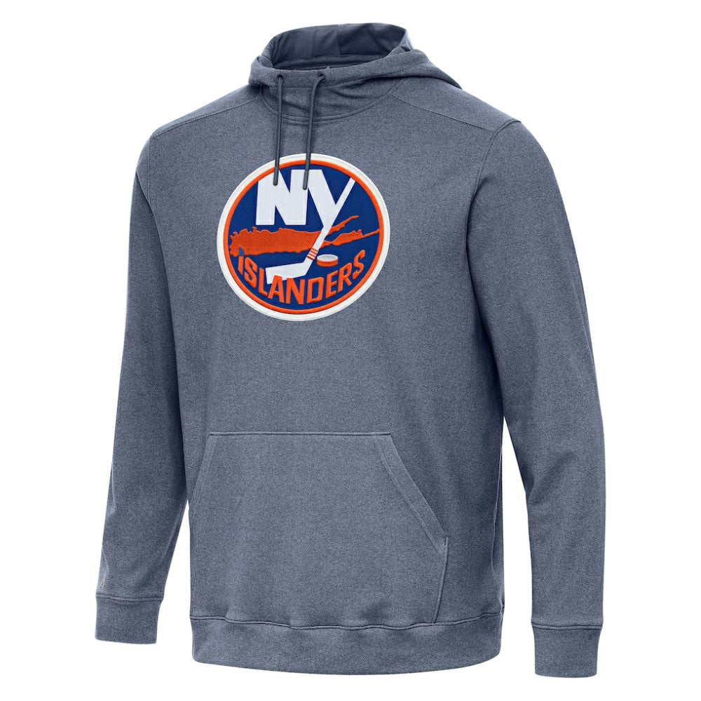 New York Islanders Antigua Cloud Pullover Hoodie Heather Navy
