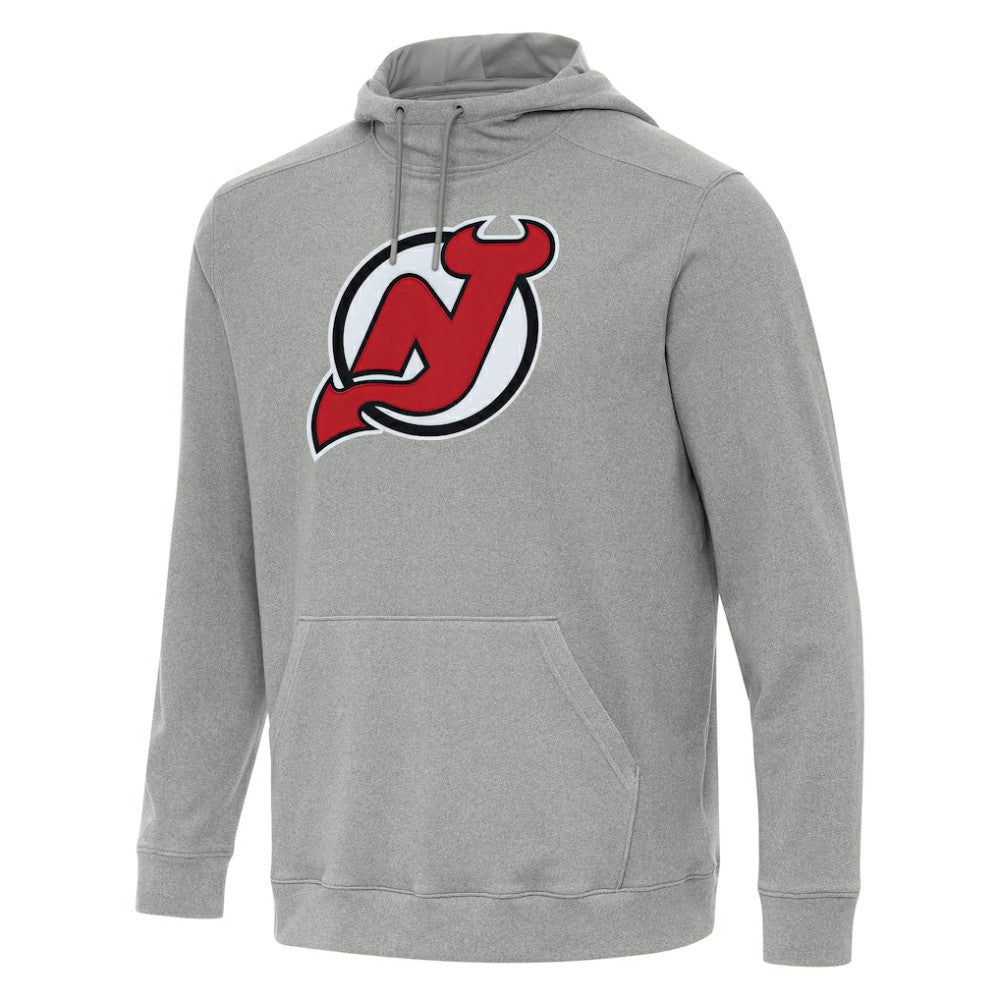 New Jersey Devils Antigua Cloud Pullover Hoodie Heather Gray