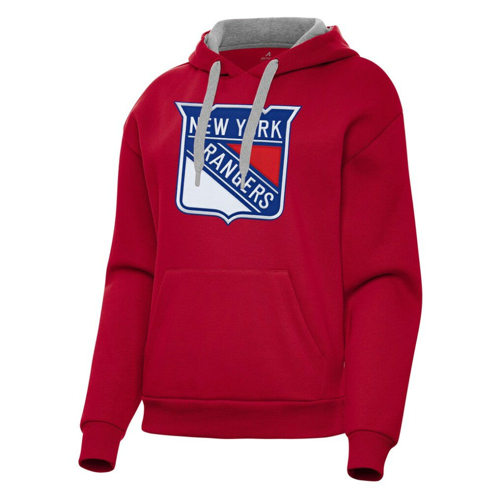 New York Rangers Antigua Women's Victory Pullover Hoodie Red