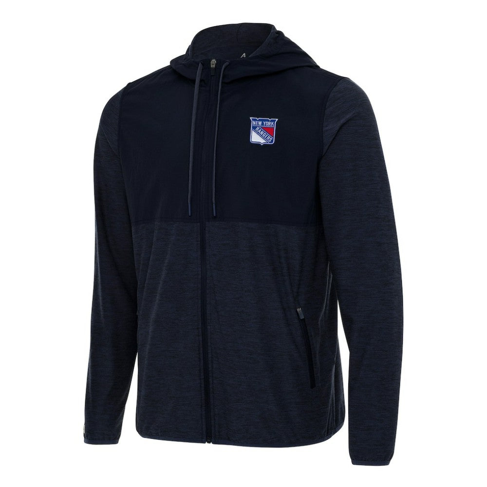 New York Rangers Antigua Sway Full-Zip Hoodie Jacket Navy
