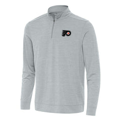 Philadelphia Flyers Antigua Bright Quarter-Zip Top Heather Gray