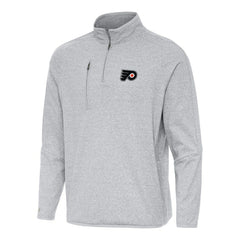 Philadelphia Flyers Antigua Certain Quarter-Zip Tri-Blend Sweatshirt Heather Gray