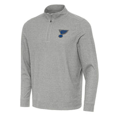 St. Louis Blues Antigua Subtle Quarter-Zip Sweatshirt Heather Gray