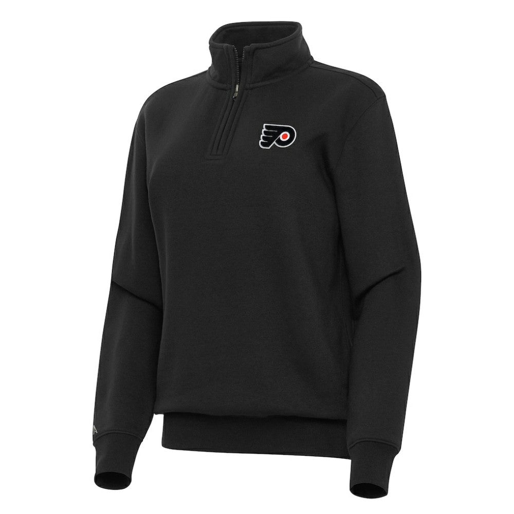 Philadelphia Flyers Antigua Women's Victory Quarter-Zip Sweatshirt Black