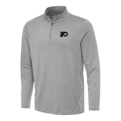 Philadelphia Flyers Antigua Reprocess Quarter-Zip Top Gray