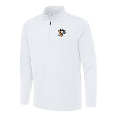 Pittsburgh Penguins Antigua Reprocess Quarter-Zip Top White