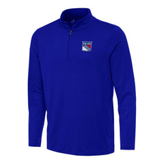 New York Rangers Antigua Reprocess Quarter-Zip Top Royal
