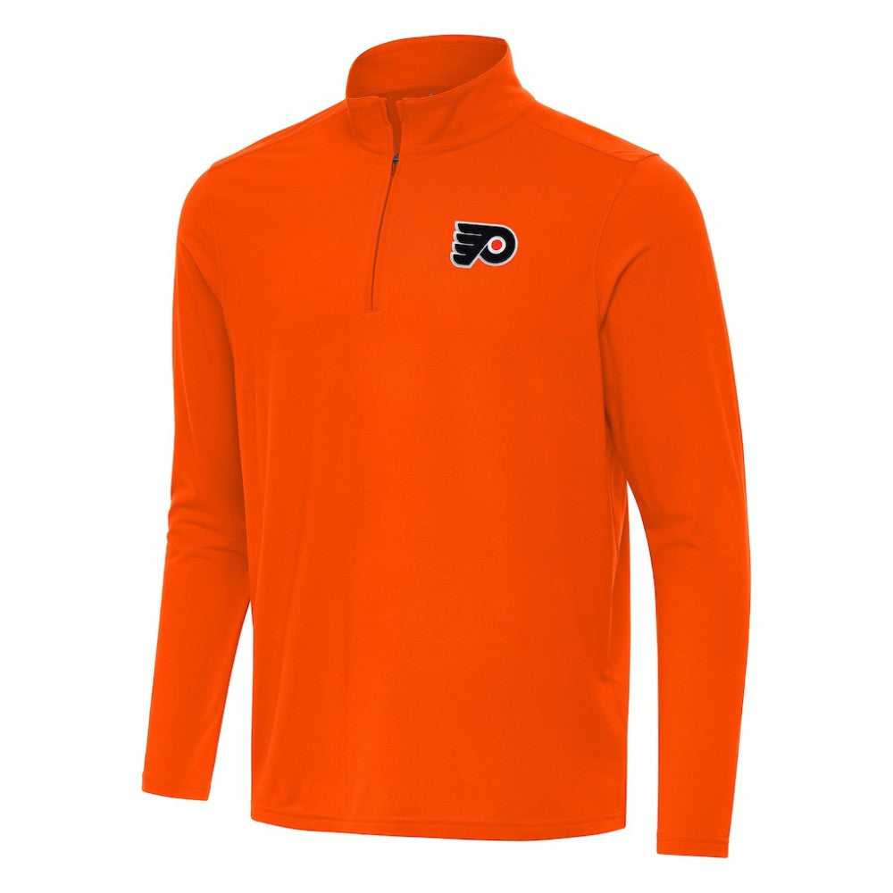 Philadelphia Flyers Antigua Intent Quarter-Zip Top Orange