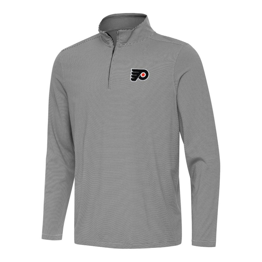 Philadelphia Flyers Antigua Twine Quarter-Zip Top Black