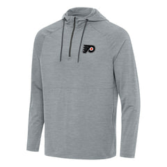 Philadelphia Flyers Antigua Spikes Quarter-Zip Hoodie Heather Gray