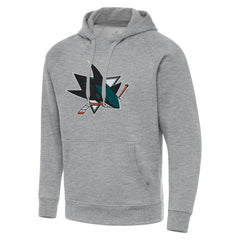 San Jose Sharks Antigua Big & Tall Victory Pullover Hoodie Heather Gray