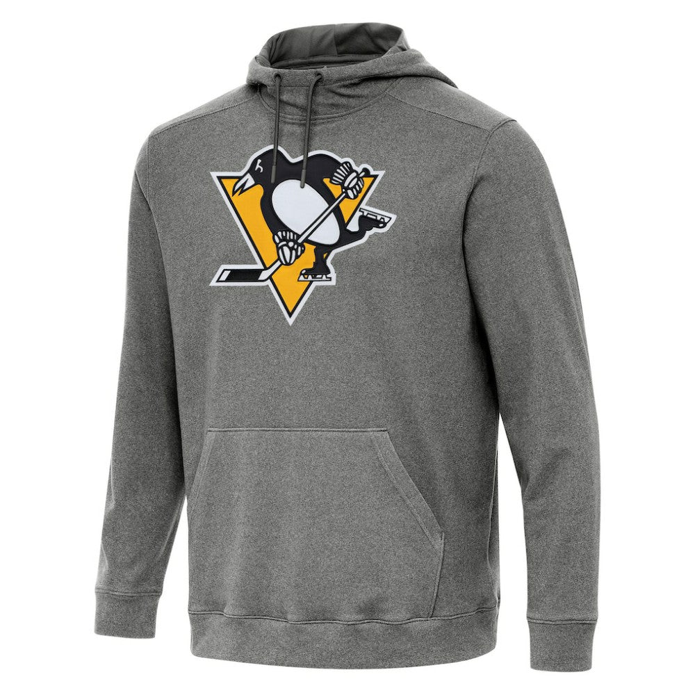 Pittsburgh Penguins Antigua Cloud Pullover Hoodie Heather Black