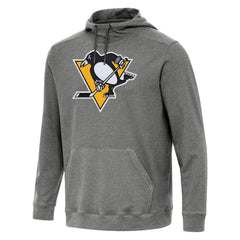 Pittsburgh Penguins Antigua Cloud Pullover Hoodie Heather Black