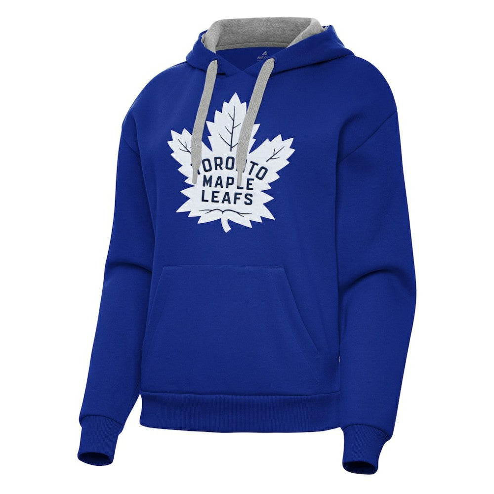 Toronto Maple Leafs Antigua Women's Victory Pullover Hoodie Blue