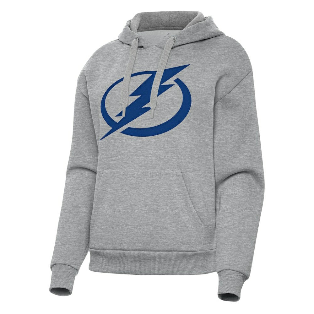 Tampa Bay Lightning Antigua Women's Victory Pullover Hoodie Heather Gray