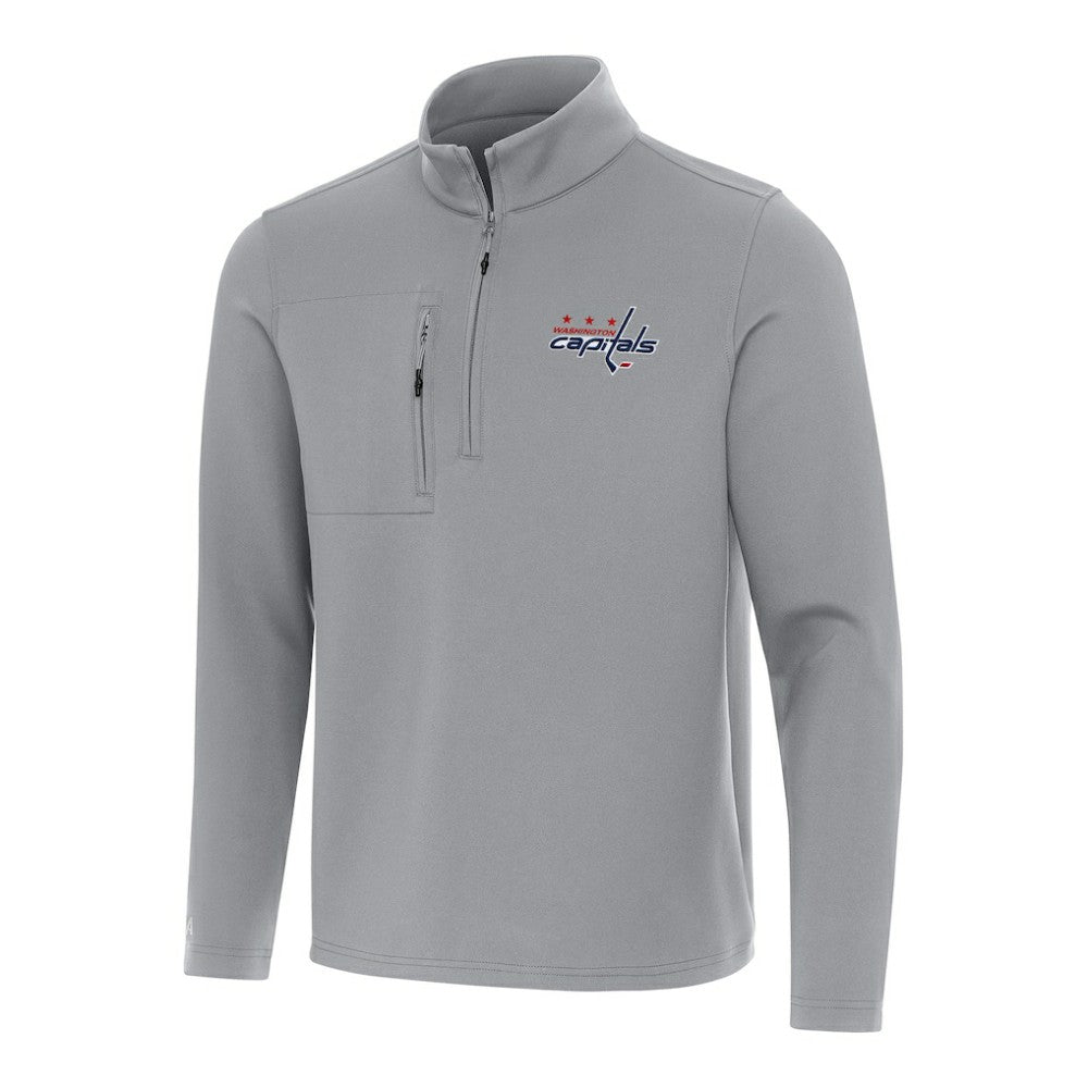 Washington Capitals Antigua Insider Quarter-Zip Top Gray