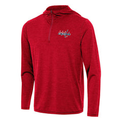 Washington Capitals Antigua Tidy Quarter-Zip Hoodie Heather Red