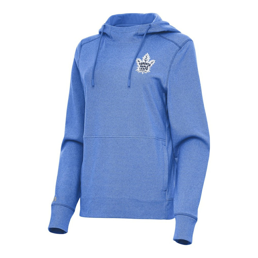 Toronto Maple Leafs Antigua Women's Justice Pullover Hoodie Heather Royal