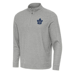 Toronto Maple Leafs Antigua Subtle Quarter-Zip Sweatshirt Heather Gray