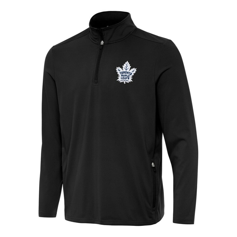 Toronto Maple Leafs Antigua Perilous Quarter-Zip Sweatshirt Black
